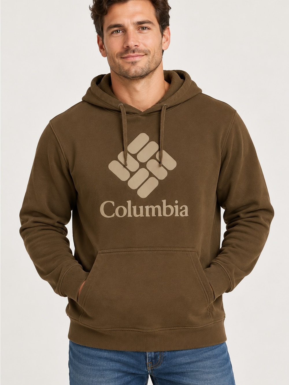 Columbia Men’s Olive Brown Logo Hoodie